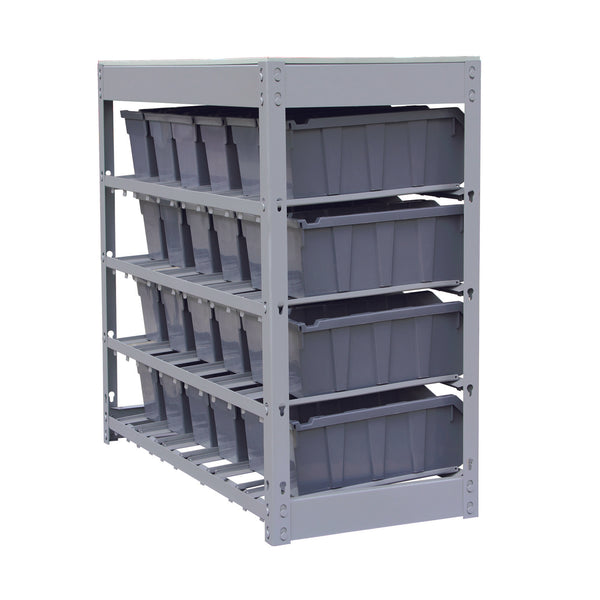 KING'S RACK Gray 8-Tier Botless Bin Storage System Garage Storage